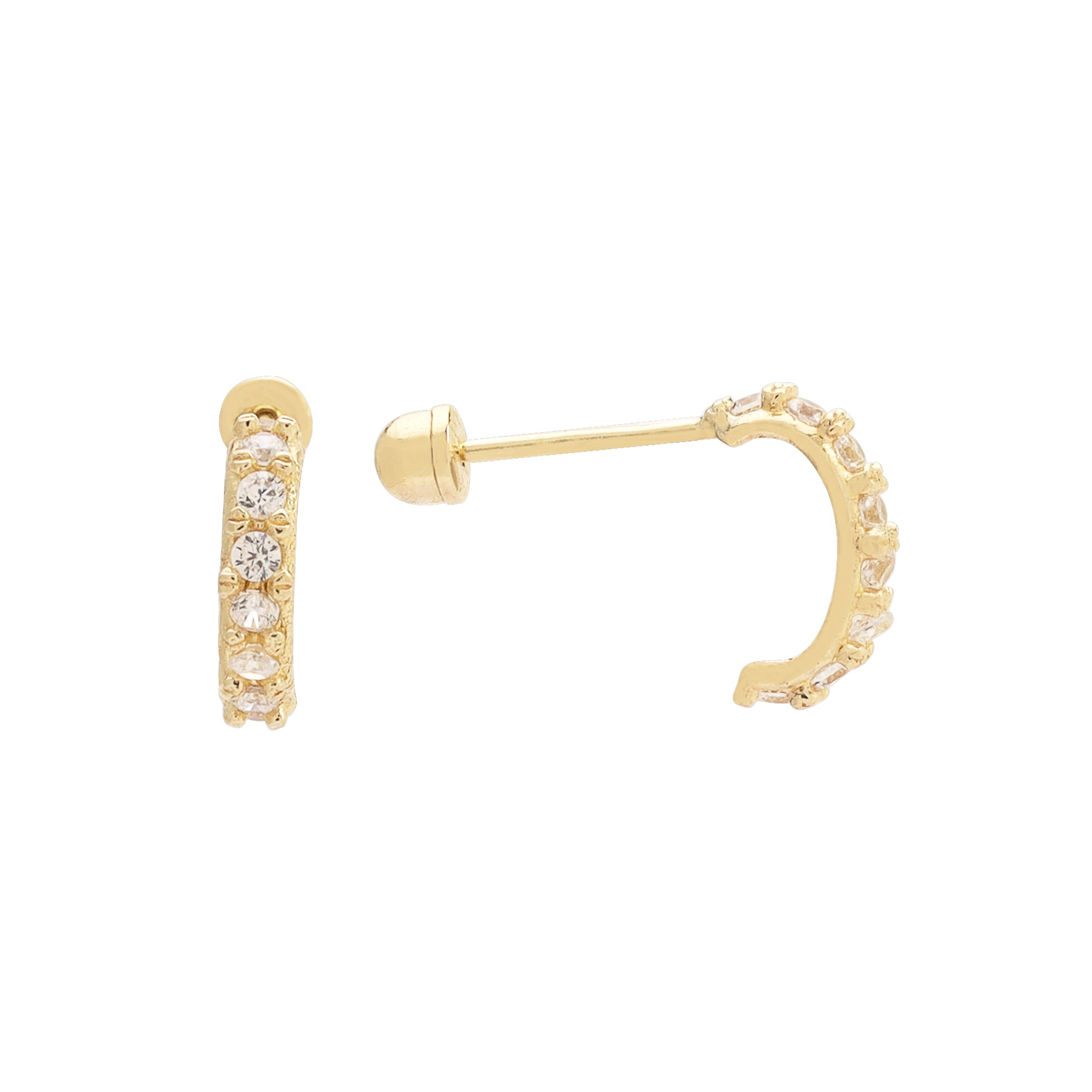 Media arracada mini blanca