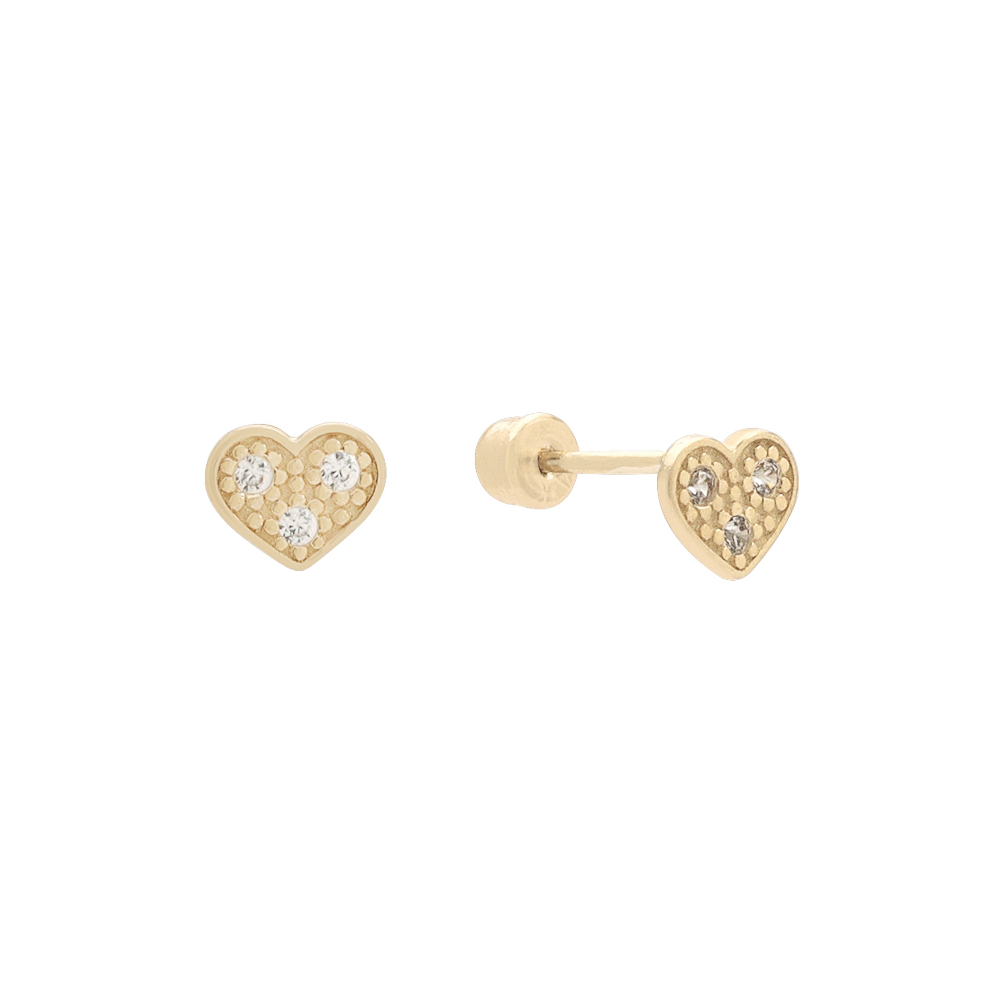 Corazón mini dorado brillando