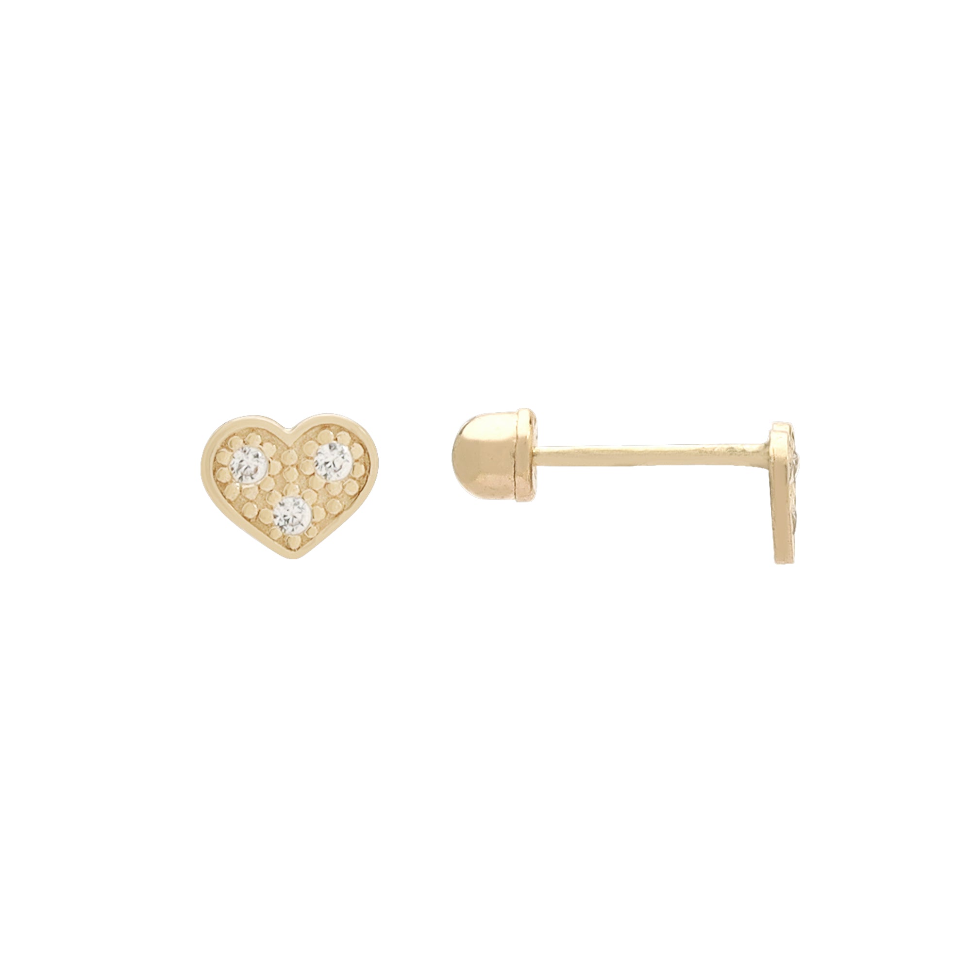 Corazón mini dorado brillando