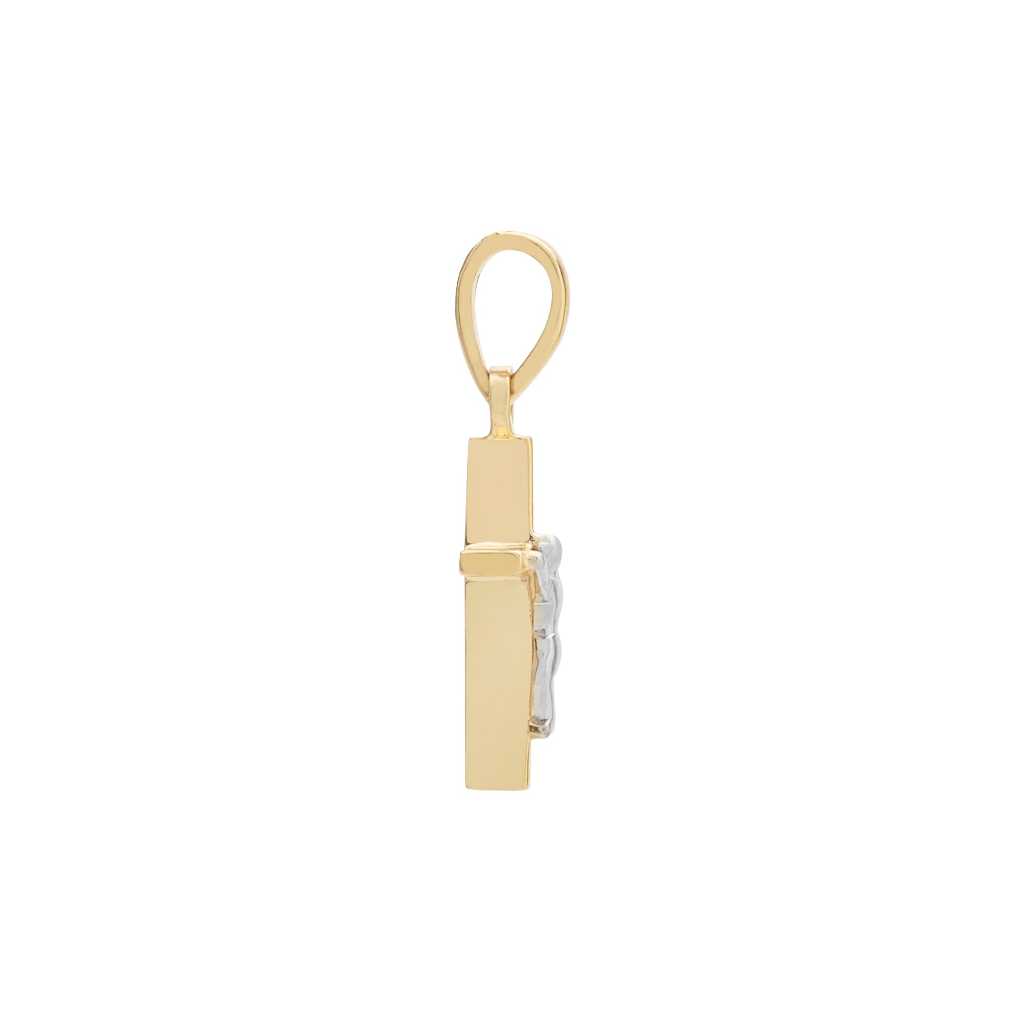 Cadena con Dije cruz Cristo dos oros