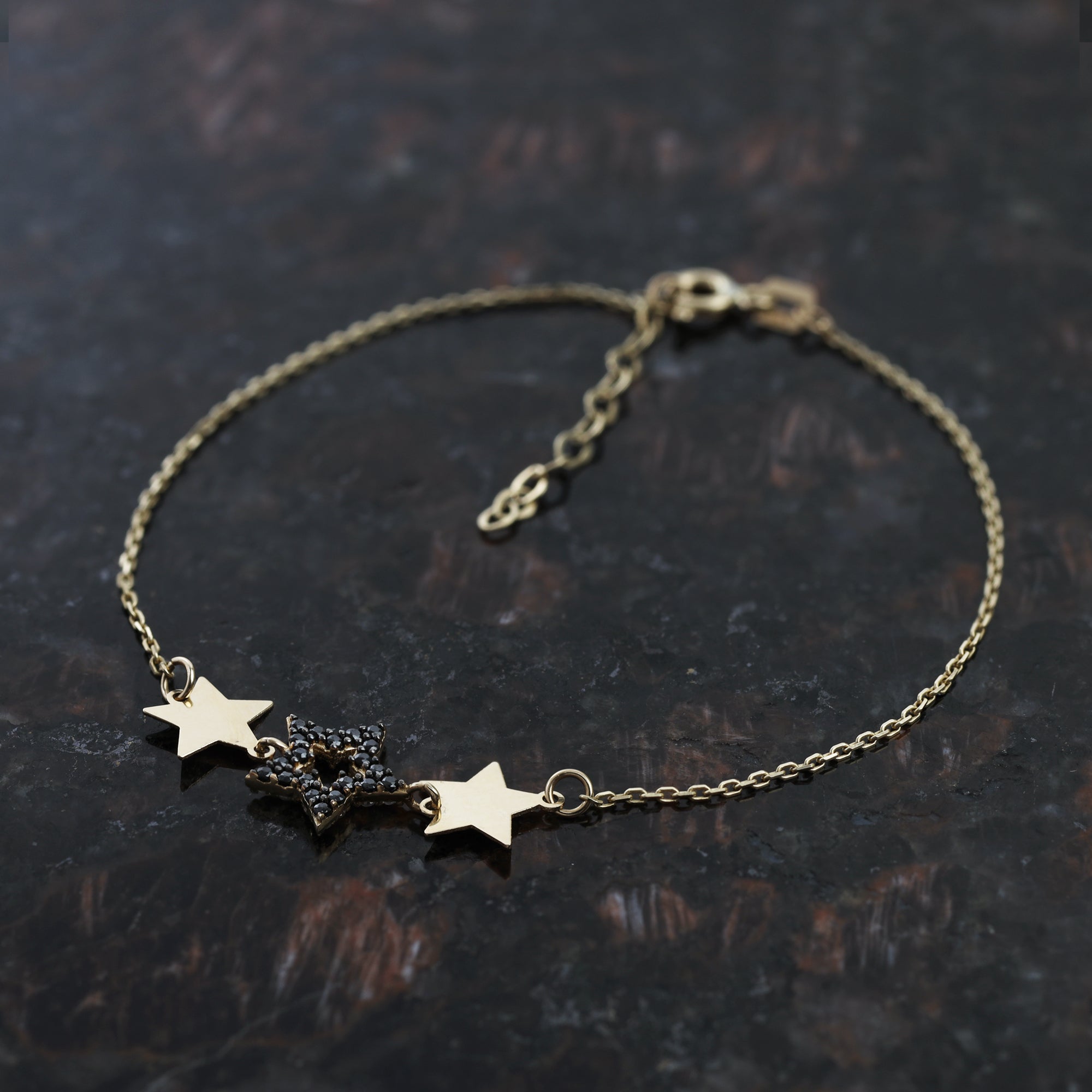 Pulsera tres estrellas con circonia