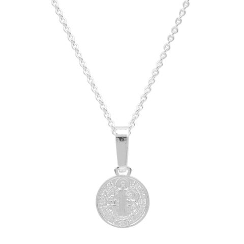 Medalla san Benito mini de plata