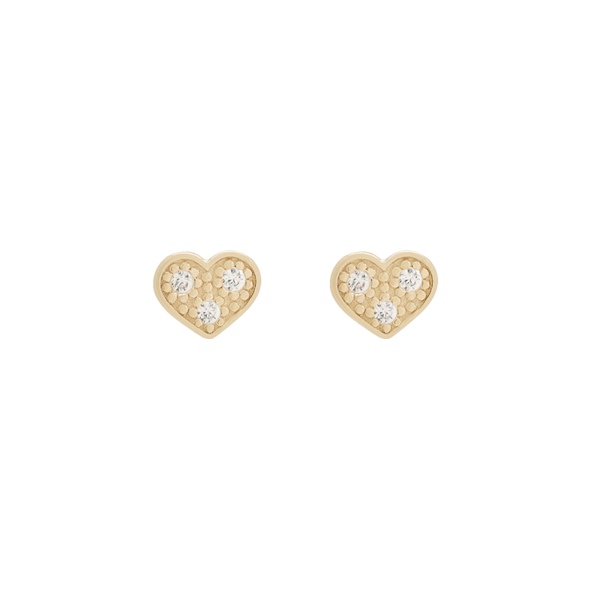 Corazón mini dorado brillando