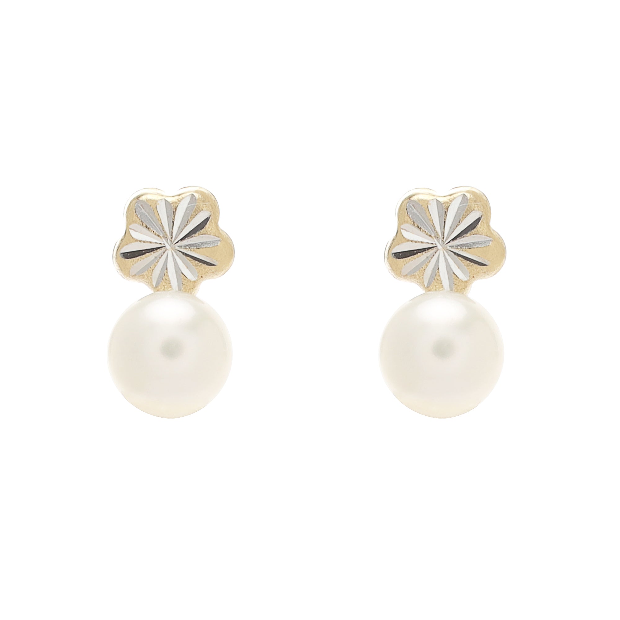 Perla con flor oro mini