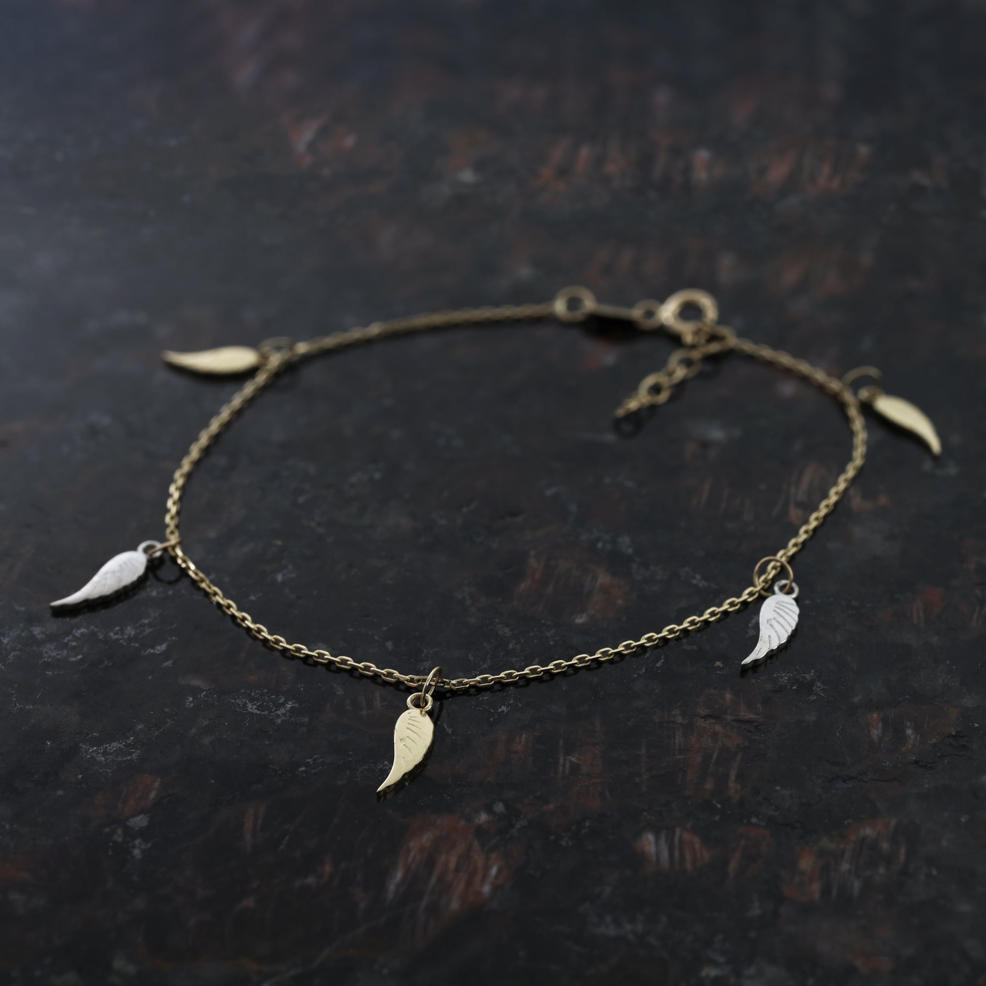 Pulsera alas de 2 oros