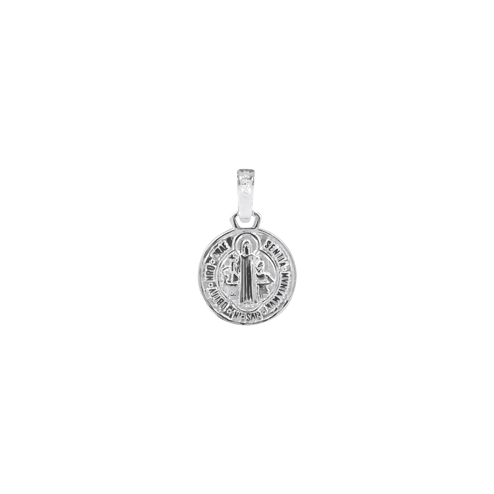 Medalla san Benito mini de plata