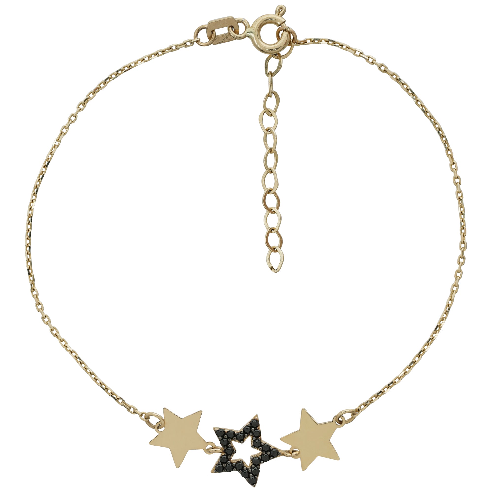 Pulsera tres estrellas con circonia